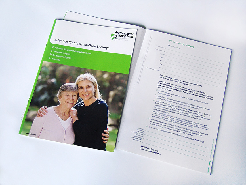 Ärztekammer Nordrhein Patientenleitfaden für persönliche Vorsorge