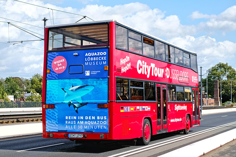 Stadt Düsseldorf Standortkommunikation mit Stadtsilhouette